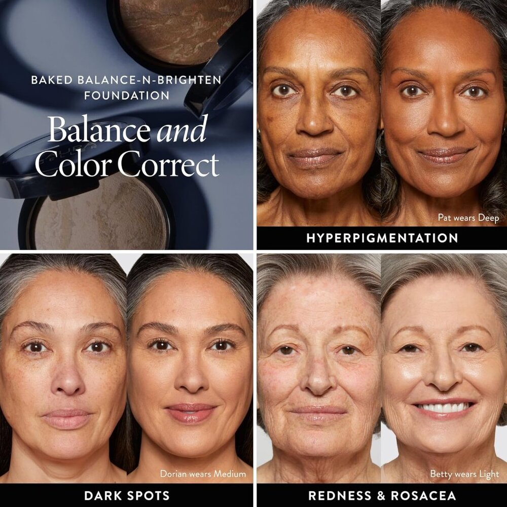 Baked Balance-n-Brighten Powder Foundation Light, Buildable Light to Medium Cove - Picture 6 of 9